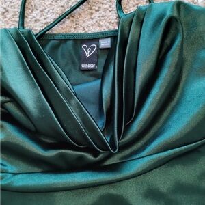 Windsor Emerald Satin Gown